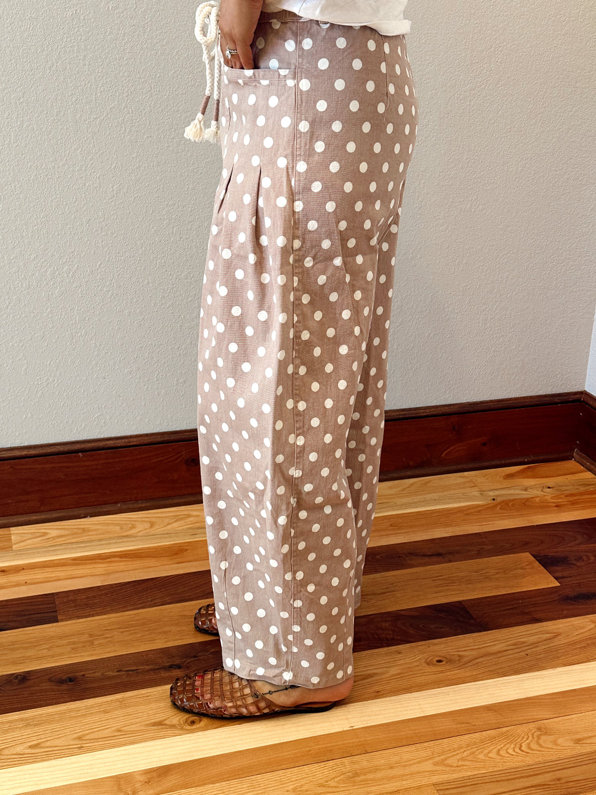 Wren Barrel Polka Dot Pants