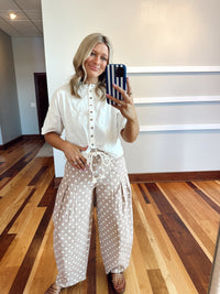 Wren Barrel Polka Dot Pants