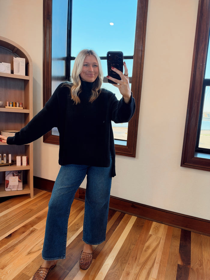 Brushed Funnel Tunic Sweater