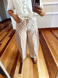 Wren Barrel Polka Dot Pants